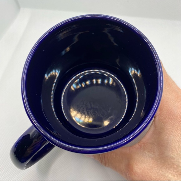 Vintage 1994 J.I.I. Cobalt Blue Moon Stars Mug Celestial JII 90s Yellow Zodiac - Picture 14 of 16